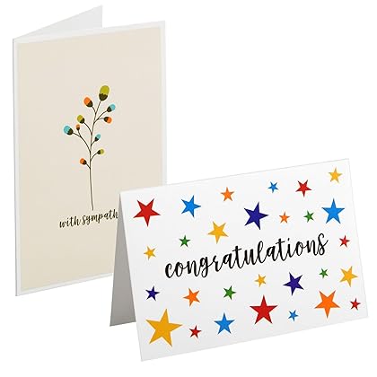 48-Pack Assorted All Occasion Greeting Cards with Envelopes, Box Set for Birthday, Thank You, Wedding, Graduation, Congrats, Blank Inside, 48 Assorted Designs (4x6 in)