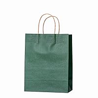 Kraft Bags 100 Pcs, Kraft Paper Bags with Handles Brown Paper Bags Great for Birthday Christmas Graduations Baby Showers Thanksgiving Halloween Easter Mother's Day Holiday Boutique-D-6x3x8in