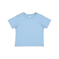 Rabbit Skins Boutique 100% Cotton Toddler Fine Jersey T Shirt- Over 30 Colors Light Blue