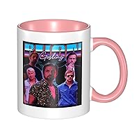 Ryan Gosling Coffee Mug 11 Oz Ceramic Tea Cup With Handle For Office Home Gift Men Women Pink