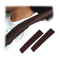 8sanlione Soft Seat Belt Shoulder Pad, Car Safety Strap Covers for More Comfortable Driving, Auto Safe Belt Neck Cushion Protector, Harness Pads Compatible with All Cars and Backpack (Coffee)