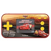 LEXiBOOK, Disney Cars Lighting McQueen, Compact Cyber Arcade® Portable Gaming Console, 150 Games, LCD Color Screen, operates with Batteries, Red, JL2367DC