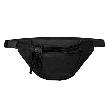 DALIX Fanny Pack w/ 3 Pockets Traveling Concealment Pouch Airport Money Bag