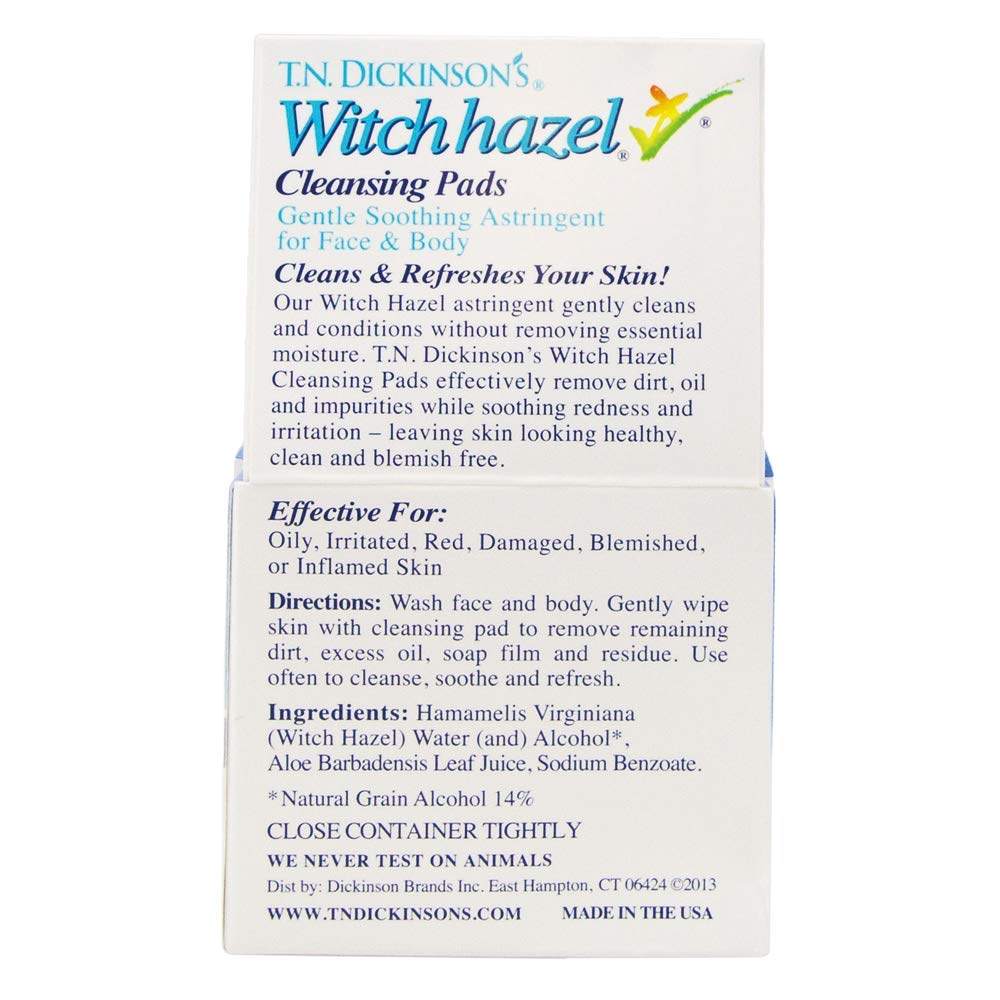 T.N. Dickinson's Witch Hazel Cleansing Pads, 60 Count