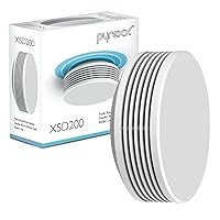 Pyrexx XSD200 Wireless Smoke Detector 12 Year Battery with Magnetic Holder No Drilling and LED Flashing, Certified According to Q Label, White, Set of 4