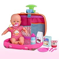 Nenuco Always Play with Me Baby Doll with Travel Bag 2 in 1, Baby Accessories, 14