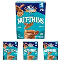 Blue Diamond NutThins Cracker Snacks, Pecan, Boxes, 4.25 oz (Pack of 4)
