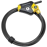Master Lock 8413DPF Python Cable Lock with Key, 1 Pack, Black and Yellow, 6' x 3/8