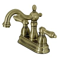 Kingston Brass KB1603AL 4 in. Centerset Bathroom Faucet, Antique Brass,4-Inch Center
