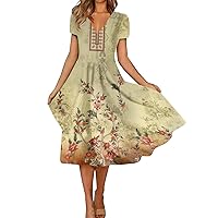 Maxi Summer Dresses Minimalist Hooded Neck Lantern Sleeve Jumper Sundress Crossover Waist Smocked Mini Dresses