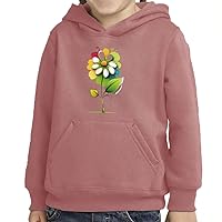 Floral Print Toddler Pullover Hoodie - Cartoon Sponge Fleece Hoodie - Cute Design Hoodie for Kids