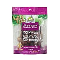 Seedless Dried Sweet Tamarind Snack Natural Real Herbal Fruit Net Wt 90 G ( 3.17 Oz) Tamarind-house Brand X 2 Bags