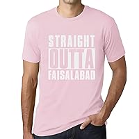 Men's Graphic T-Shirt Straight Outta Faisalabad Short Sleeve Tee-Shirt Vintage Birthday Gift Novelty Tshirt