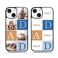 Custom Multi Photos Phone Cases for iPhone 13/12/11/13 Pro/13 Pro Max/X/XR/XS/XS Max Personalized Picture Case Cover Love Gifts for Dad Grandpa from Wife Daughter Son Birthday Gifts for Father's Day