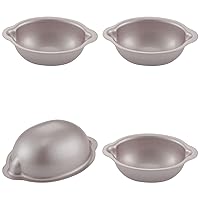 CHEFMADE Mini Cake Pan Set, 3.5-Inch 4Pcs Non-Stick Lemon-Shaped Cake Bakeware for Oven and Instant Pot Baking (Champagne Gold)