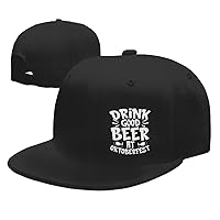 Drink Good Beer at Oktoberfest Hat for Men Women Trendy Trucker Hat Flat Bill Brim Baseball Cap Black