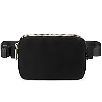 ZORFIN Belt Bag for Women Men, Fashion Fanny Packs Crossbody Bags for Women Men with Adjustable Strap for Shopping/Casual/Running（Black）