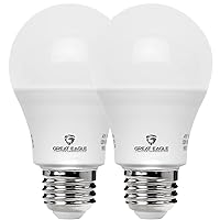 Great Eagle Lighting Corporation LED A19 Light Bulb 100W Equivalent 1500 Lumens 4000K Cool White Non-Dimmable 15-Watt UL Listed (2 Pack)