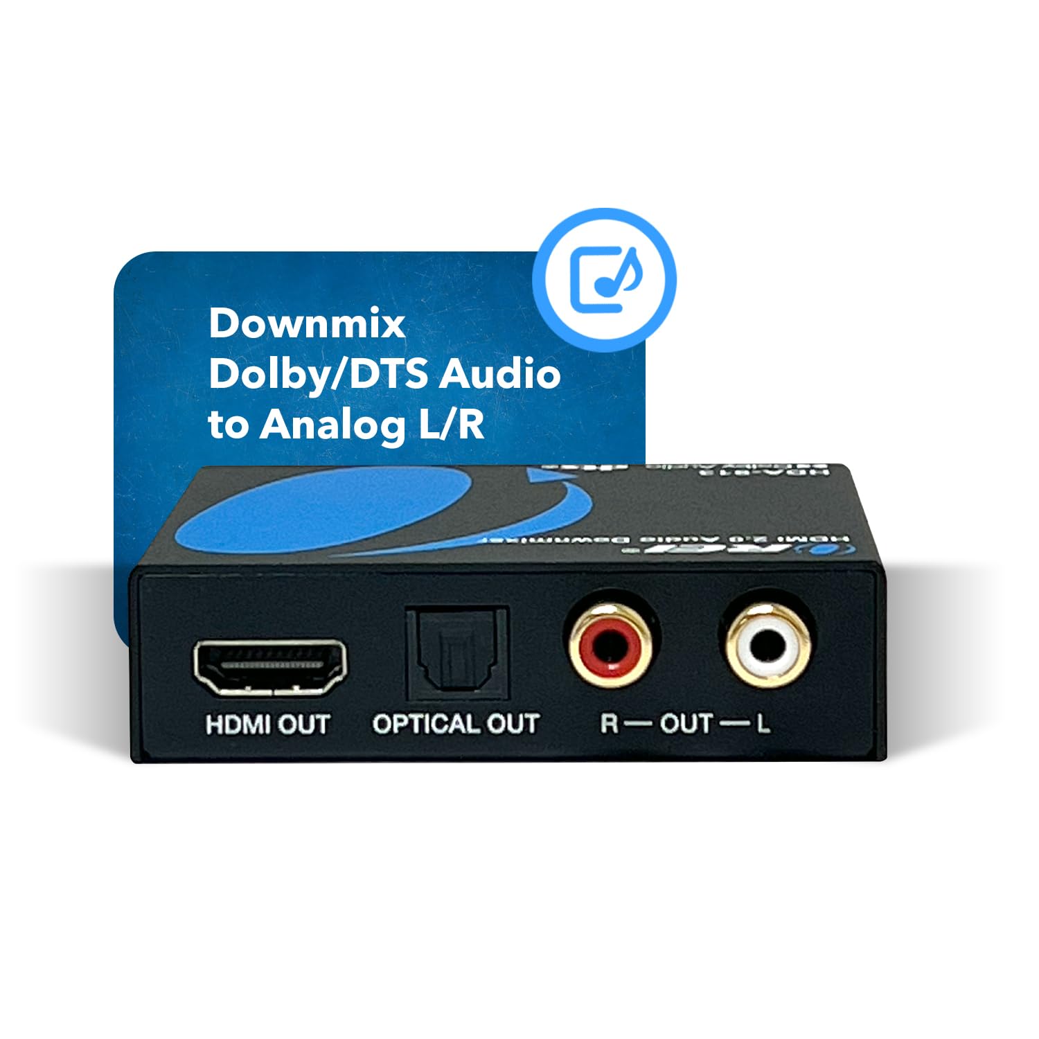 OREI 4K HDMI Audio Decoder Extractor, Downmix Dolby Audio Decoding DTS to Analog 3.5mm Jack Support Headphone/Speaker L/R Outputs or Optical SPDIF 2.0 CEC 1080p 4K2K (HDA-913)