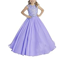 Girls' Beads Pageant Dresses Princess Birthday Party Ball Gown Dresses