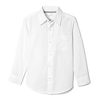 Boys' Expandable Collar Button Down Dress Shirt with Long Sleeves (Standard & Husky)