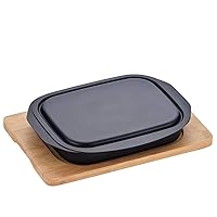 MD-009 Grill Pan, Square, 6.7 x 8.7 inches (17 x 22 cm), Effective Use of Fish Grill, Baking, Steaming, Reheating, Lid Included, Floor Plate Included