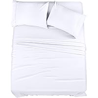Utopia Bedding Full Bed Sheets Set - 4 Piece Bedding - Brushed Microfiber - Shrinkage and Fade Resistant - Easy Care (Full, White)
