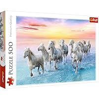 Trefl Galloping White Horses 500 Piece Jigsaw Puzzle Red 19