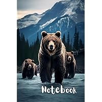 Grizzly Bear Family Notebook: Lined, 120 pages, 6x9 inches (German Edition) Grizzly Bear Family Notebook: Lined, 120 pages, 6x9 inches (German Edition) Paperback