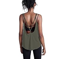 Womens Backless Workout Tops Sexy Sleeveless Exercise Running Athletic Shirts Open Back Yoga Tank Tops