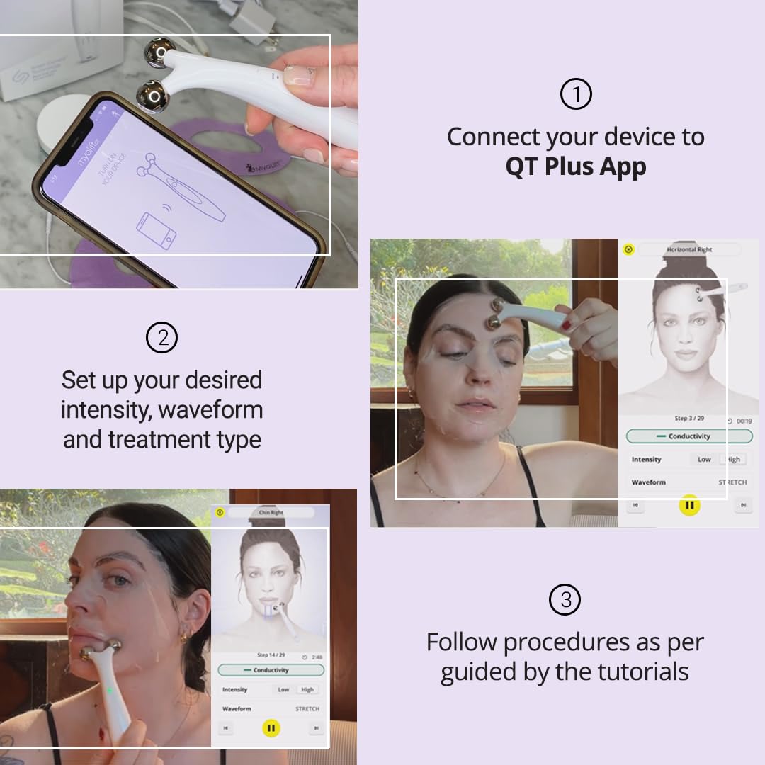 7E Wellness MyoLift QT Plus: Personalized Skincare Coach Guided by AI - Uplift confidence with customized Wellness Journey from Expert Estheticians–all from home, Radiant Skin, With/Without App