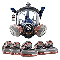 Parcil Distribution PD-101 Full Face Repirator Mask & 5 P-A-3 Filter Bundle for the Price of 5 Filters
