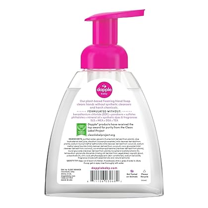 dapple Foaming Hand Soap Baby, Lavender, 13 Fl Oz Pump Bottle (Pack of 3) - Gentle, Plant Based, Hand Wash Baby Soap - Hypoallergenic for Sensitive Skin
