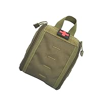 Practical Emergency Pouch Waterproof First Aid Bag Portable Military Molle Pouch for Outdoor Survival Green