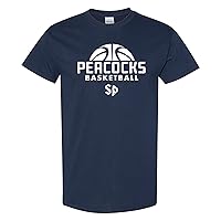 AS08 - St Peter's University Peacocks Basketball Hype T Shirt - Large - Navy