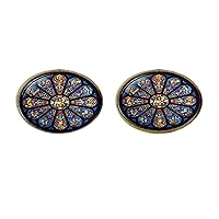 Rose Window Stud Earrings Gothic style Earrings gothic rose Earrings Catholic Christian Jewelry