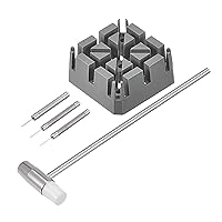 Watch Band Link Pin Remover Tool Set Hammer Punch Pins with Blue Strap Holder for Watch Repair (Color : Gray)
