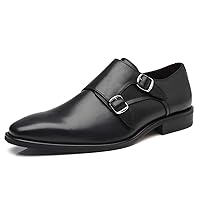 Men Dress Shoes Lace Up Oxford Classic Plain Toe Modern Formal Leather Shoes for Men