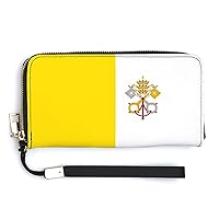 Vatican Flag Womens Wallet Bifold Wristlet Long Purse Handbag Credit Cards Holder ID Card Case Bag for Ladies