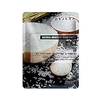 ORJENA 10pack Facial Mask Sheet_Rice Mask for Face_Face Sheet Mask with Rice_Kbeauty skincare_Moisture_Anti Aging_Anti Wrinkle_Hydrating and Soothing_Sensitive_Refreshing