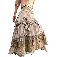 Women' Dress Lace Stitching and Large Skirt Halloween Costumes Steampunk Clothing