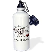 3dRose Doesnt Kill You Bow Hunting-Sports Water Bottle, 21oz , 21 oz, Multicolor