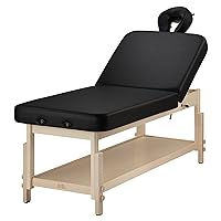 MT Harvey-Tilt Liftback Tilting Backrest Salon Stationary Massage Beauty Table(Black), 72x30 Inch (Pack of 1)