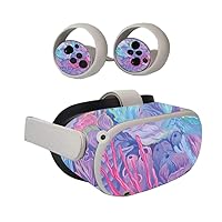 MIGHTY SKINS Skin Compatible with Oculus Quest 2 - Dreamy Reef | Protective, Durable, and Unique Vinyl Decal wrap Cover | Easy to Apply, Remove, and Change Styles | Made in The USA (OCQU2-Dreamy Reef)