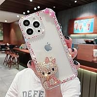 Victor for Huawei P40 Lite Dual SIM 4G JNY-LX2 128GB 6GB RAM International Version Bling Diamond Phone Case,Rose,Peacock,Pink Cute KT Cat Cover,Silicone (Pink KT)