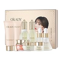 O'KADY Retinol Polypeptide Skin Care Set Cleanser Toner Essence Lotion Face Cream Purify brightening Firming Anti-Wrinkle Repairing Nourishing Moisturizing Hydrating for Smooth Radiant Youthful Skin