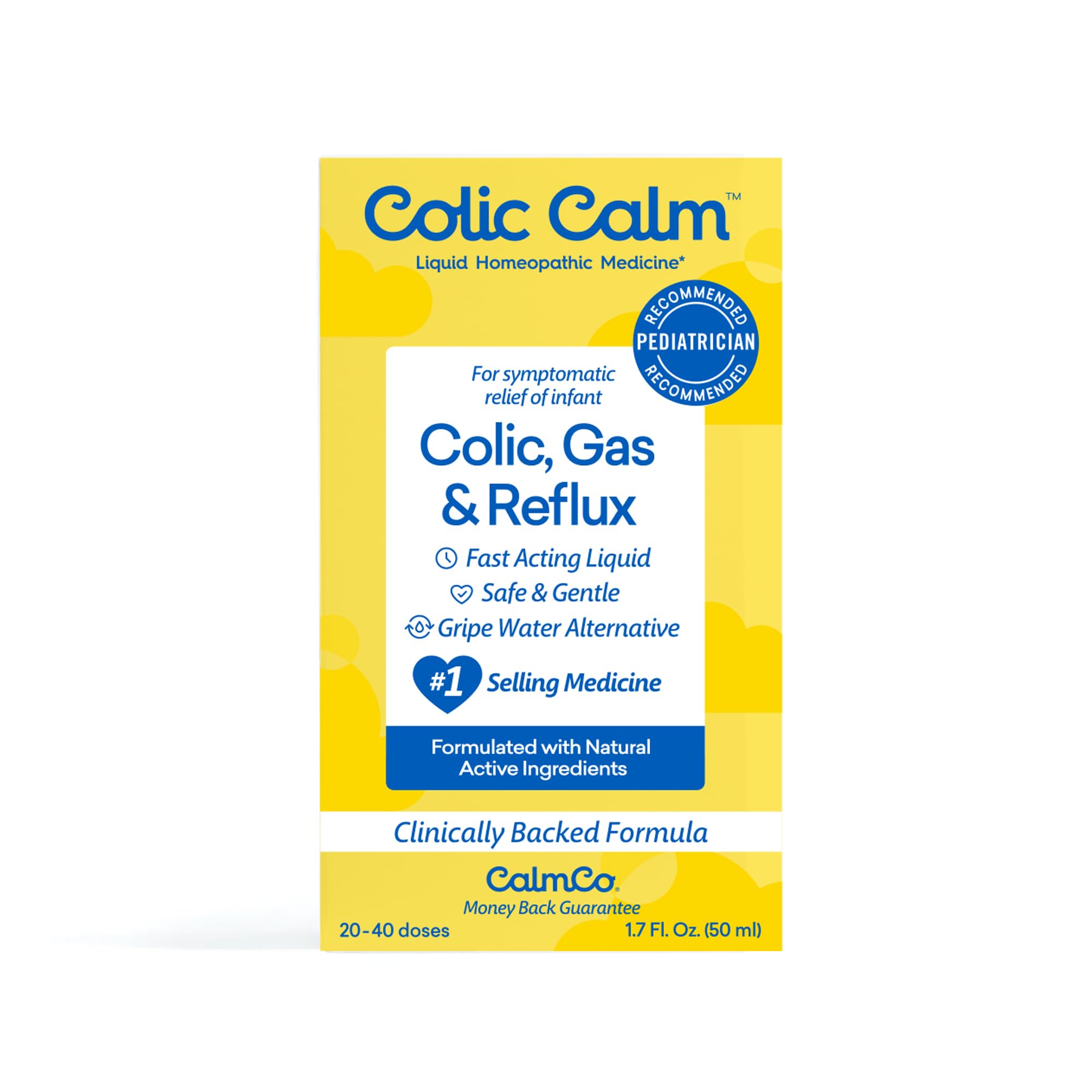 Colic Calm Homeopathic Gripe Water, Colic & Infant Gas Relief Drops, 1.7 Fl Ounces