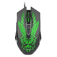Rii Wired Gaming Mouse,USB Optical Mice with RGB Backlit,UP to12800 DPI,7 Programmable Buttons for Gamer,Mouse for PC/Windows/MacBook/Computer