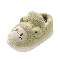 Autumn And Winter Children Slippers Girls And Boys Flat Non Slip Short Plush Warm Cover Heel House Shoes Girls