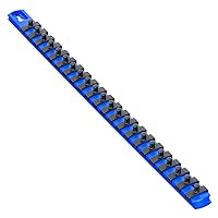 Ernst Manufacturing 18-Inch Socket Organizer with 22 1/4-Inch Twist Lock Clips, Blue (8403-Blue-1/4)